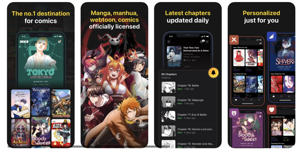 application mobile manhwa manga webtoon comment lire abonnement crédits
